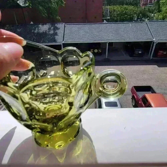 Vintage Imperial Green Verde Glass Creamer & Sugar - Picture 4 of 12